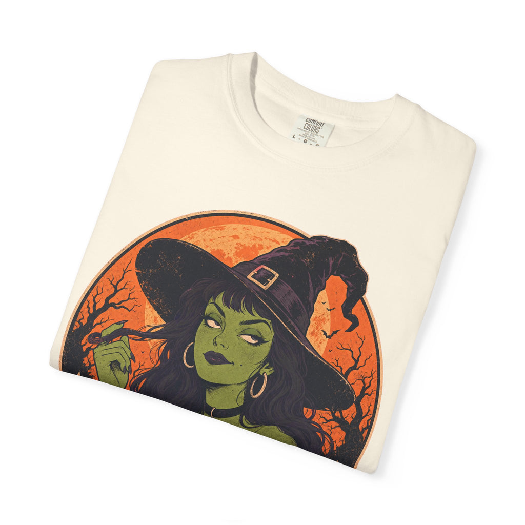 Witch Please T-shirt in Ivory, folded view
