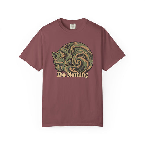 Comfort Colors® Do Nothing T-Shirt, Funny Vintage Philosophy Cat