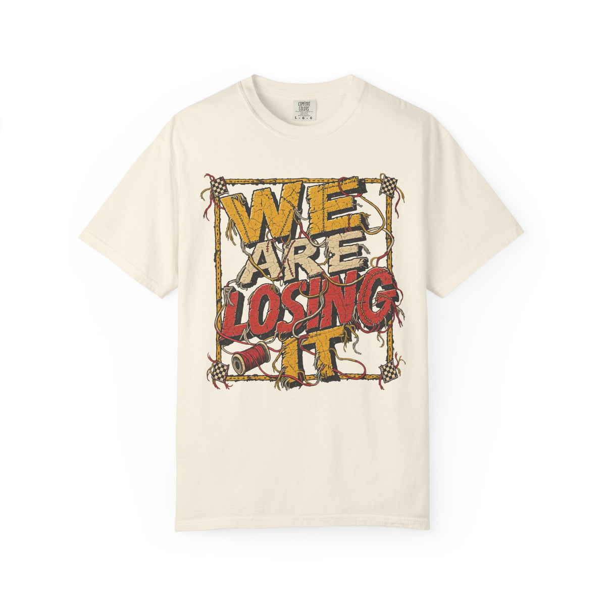 We Are Losing It T-shirt in Ivory, front view