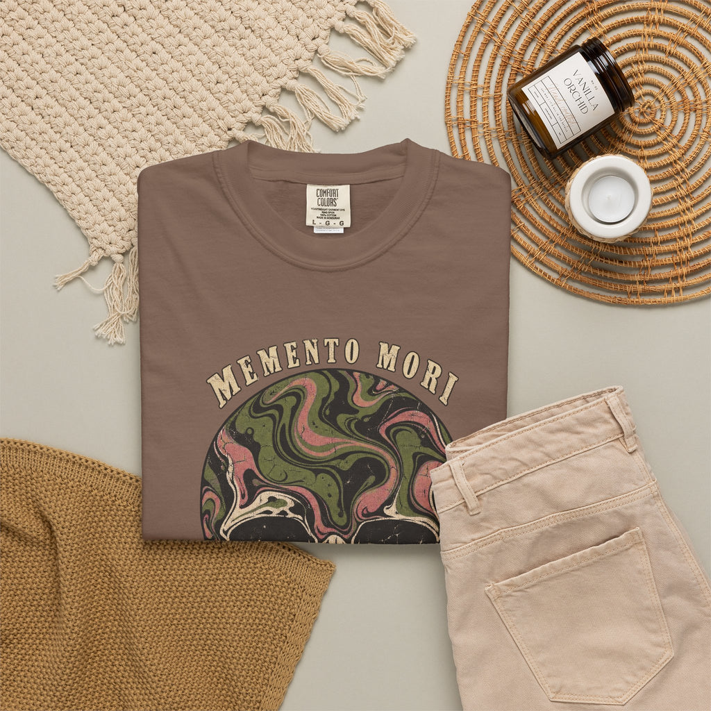 Comfort Colors® Memento Mori T-Shirt, Funny Vintage Philosophy Skull