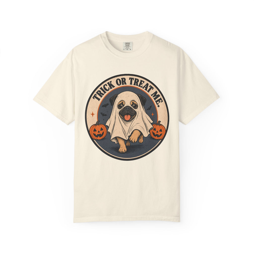 Trick or Treat Me T-shirt in Ivory, front view