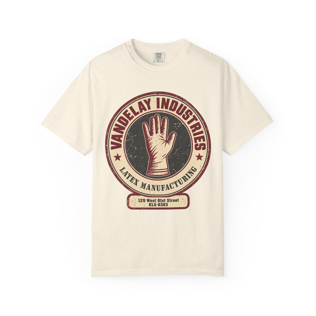 Vandelay Industries T-shirt in Ivory, front view