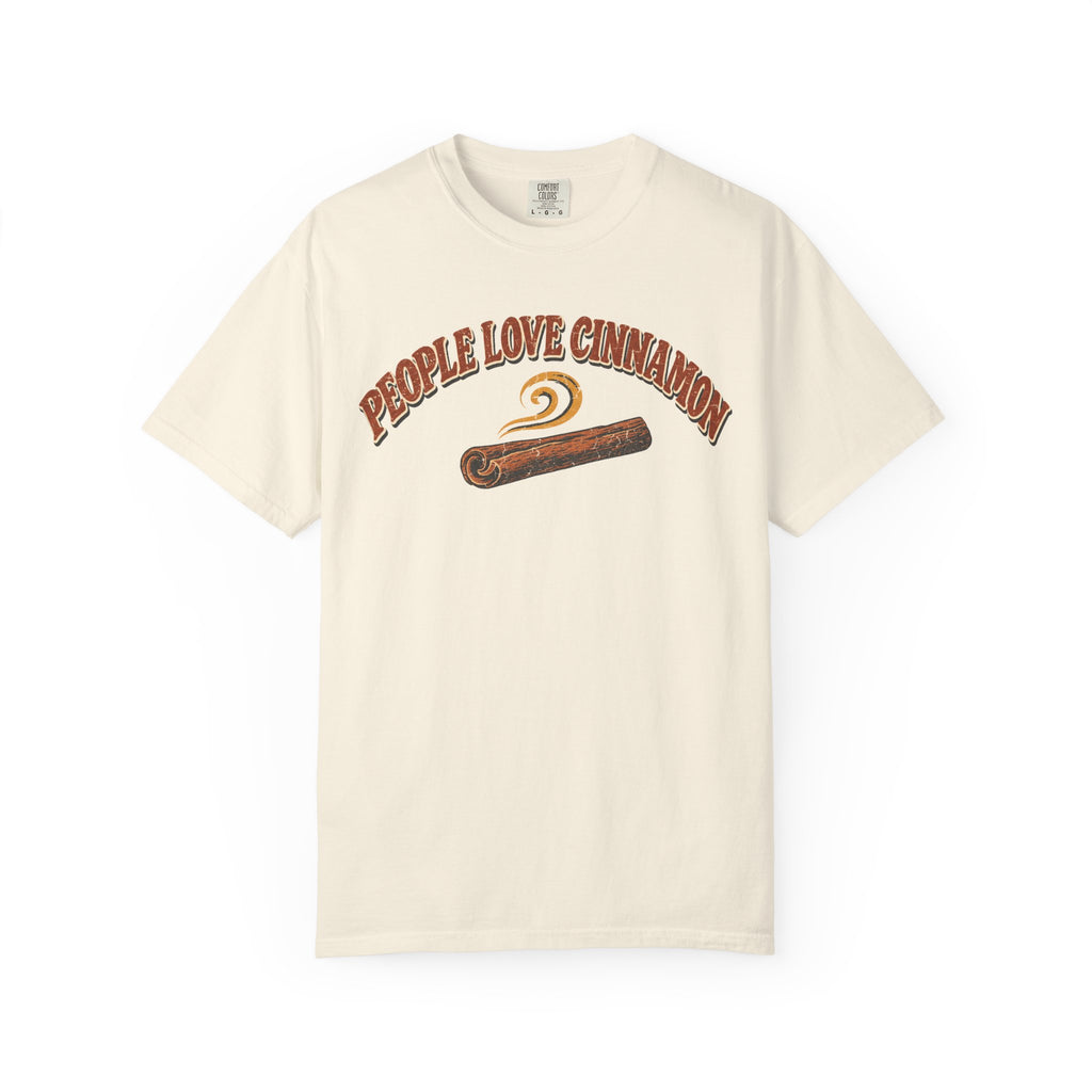 People Love Cinnamon T-shirt in Ivory, front view