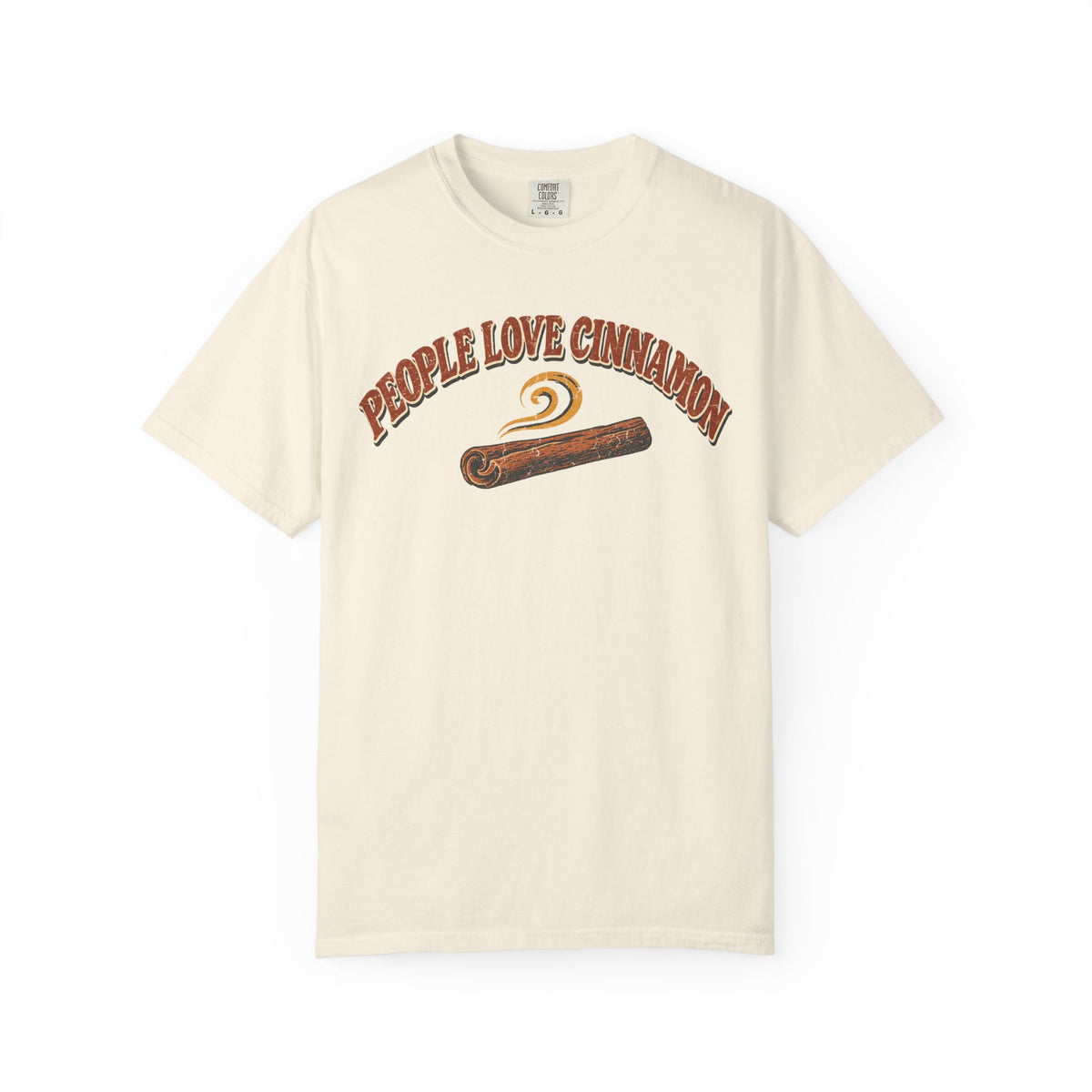 People Love Cinnamon T-shirt in Ivory, front view
