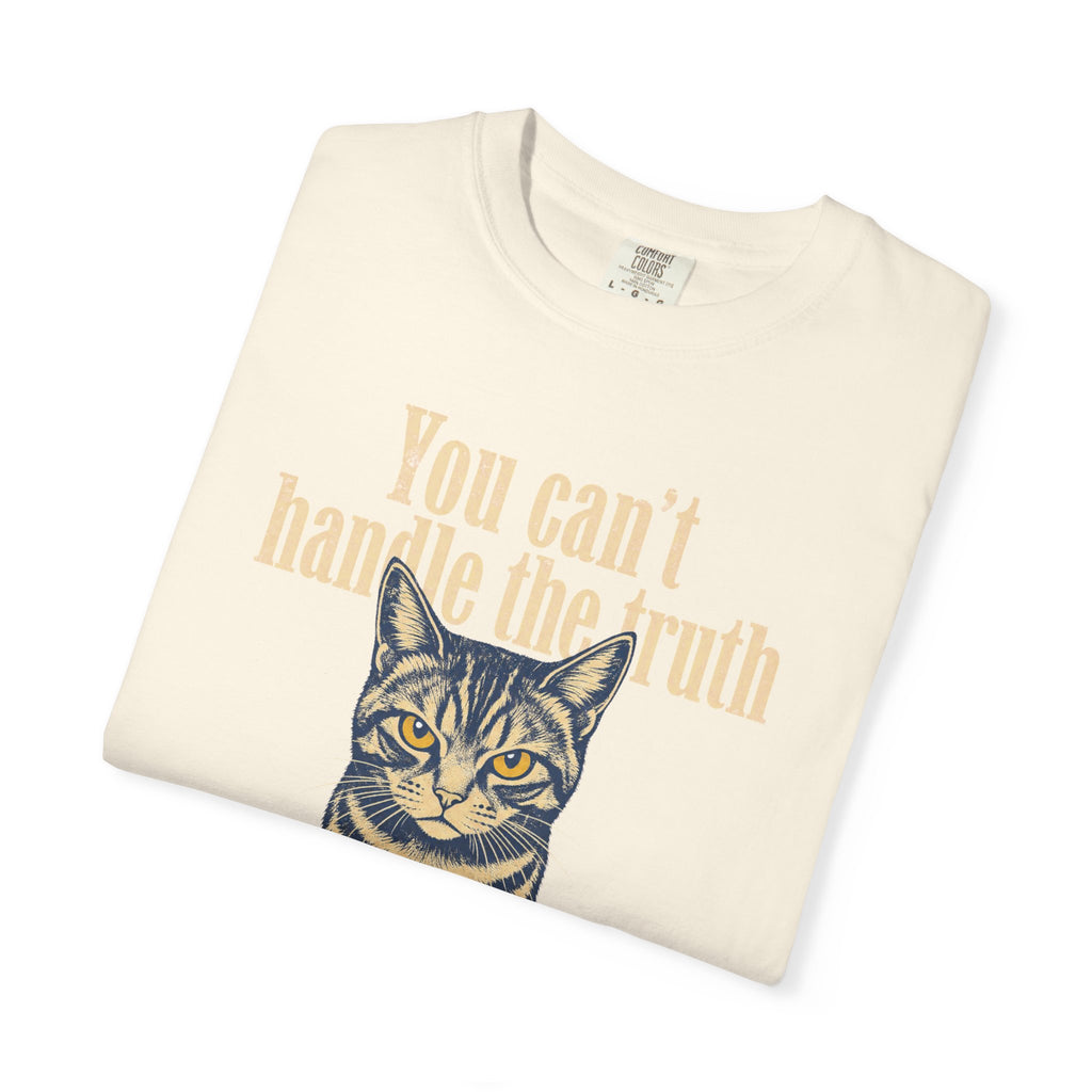 You Can't Handle The Truth T-shirt in Ivory, folded view