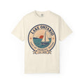 Lake Ontario Badge T-shirt in Ivory, front view