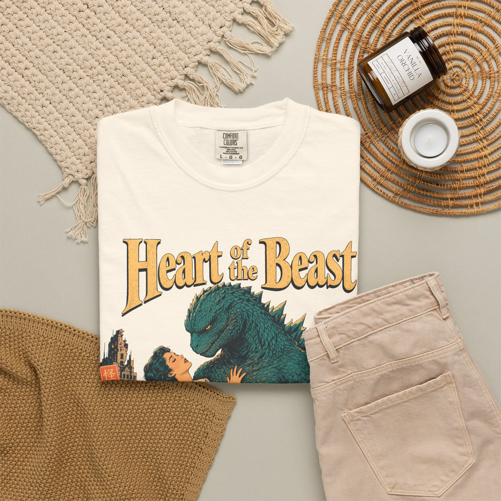 Heart of the Beast T-shirt in Ivory, flat lay view