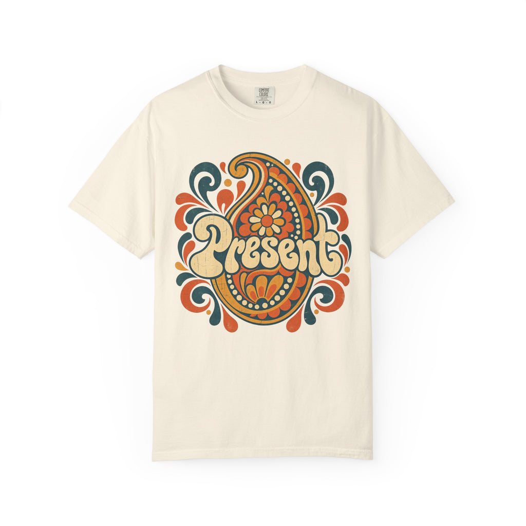 Present T-shirt in Ivory, front view