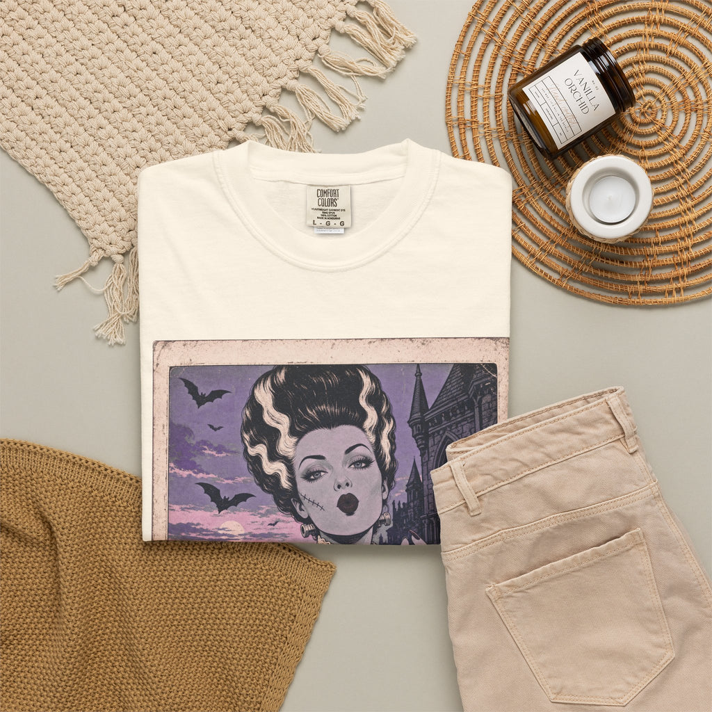 Bride Monster Selfie T-shirt in Ivory, flat lay view