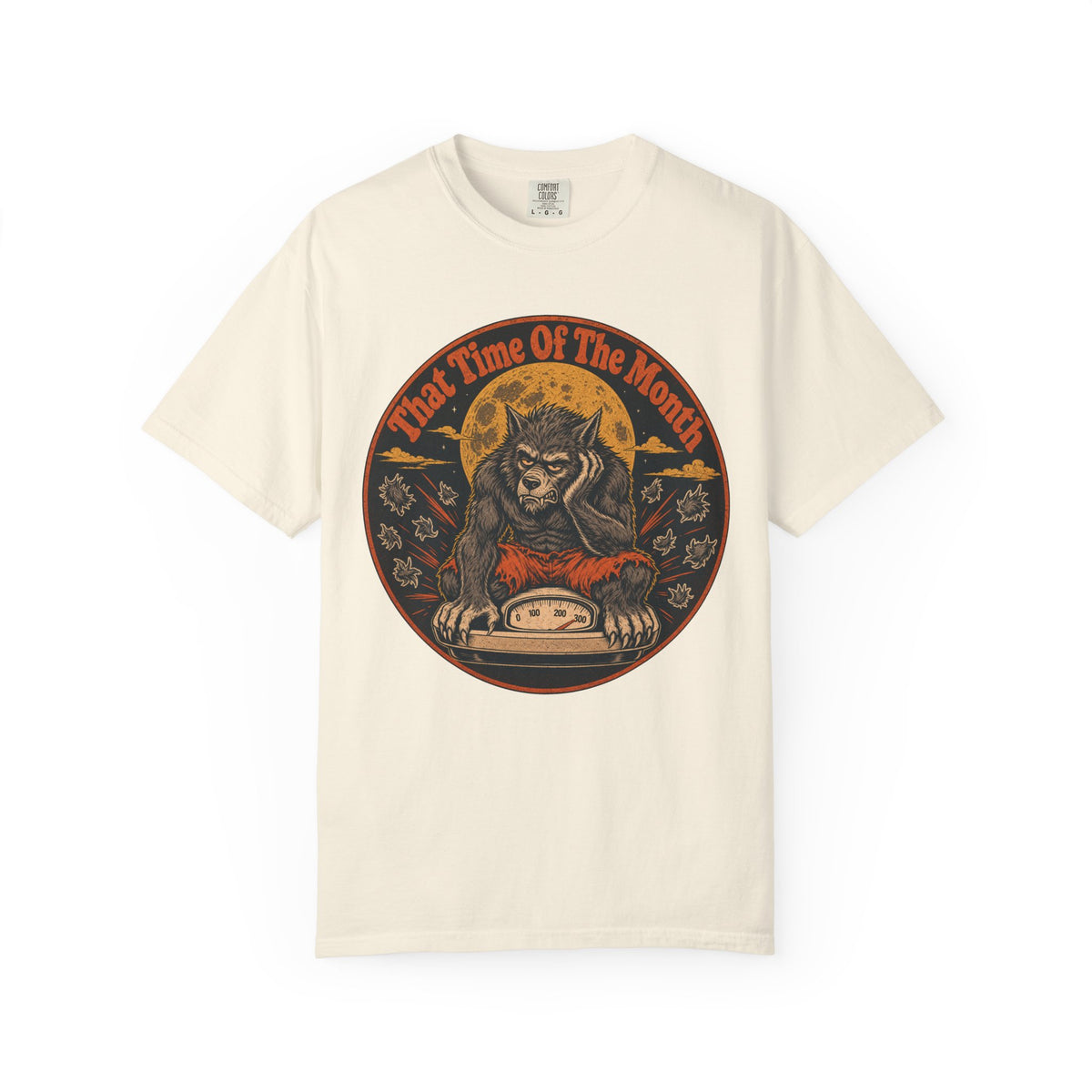 That Time Of The Month Werewolf T-shirt in Ivory, front view