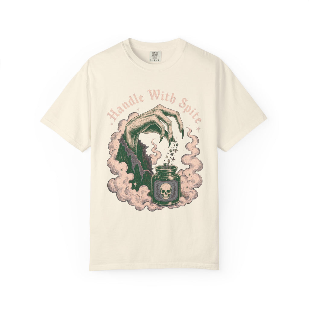 Handle With Spite T-shirt in Ivory, front view