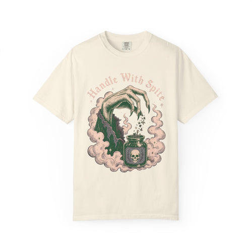 Handle With Spite T-shirt in Ivory, front view