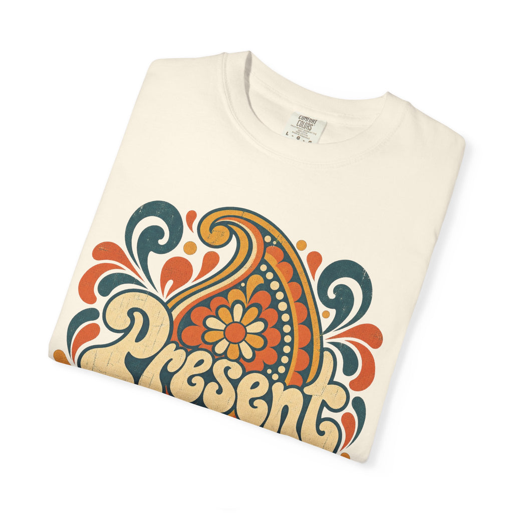 Present T-shirt in Ivory, folded view