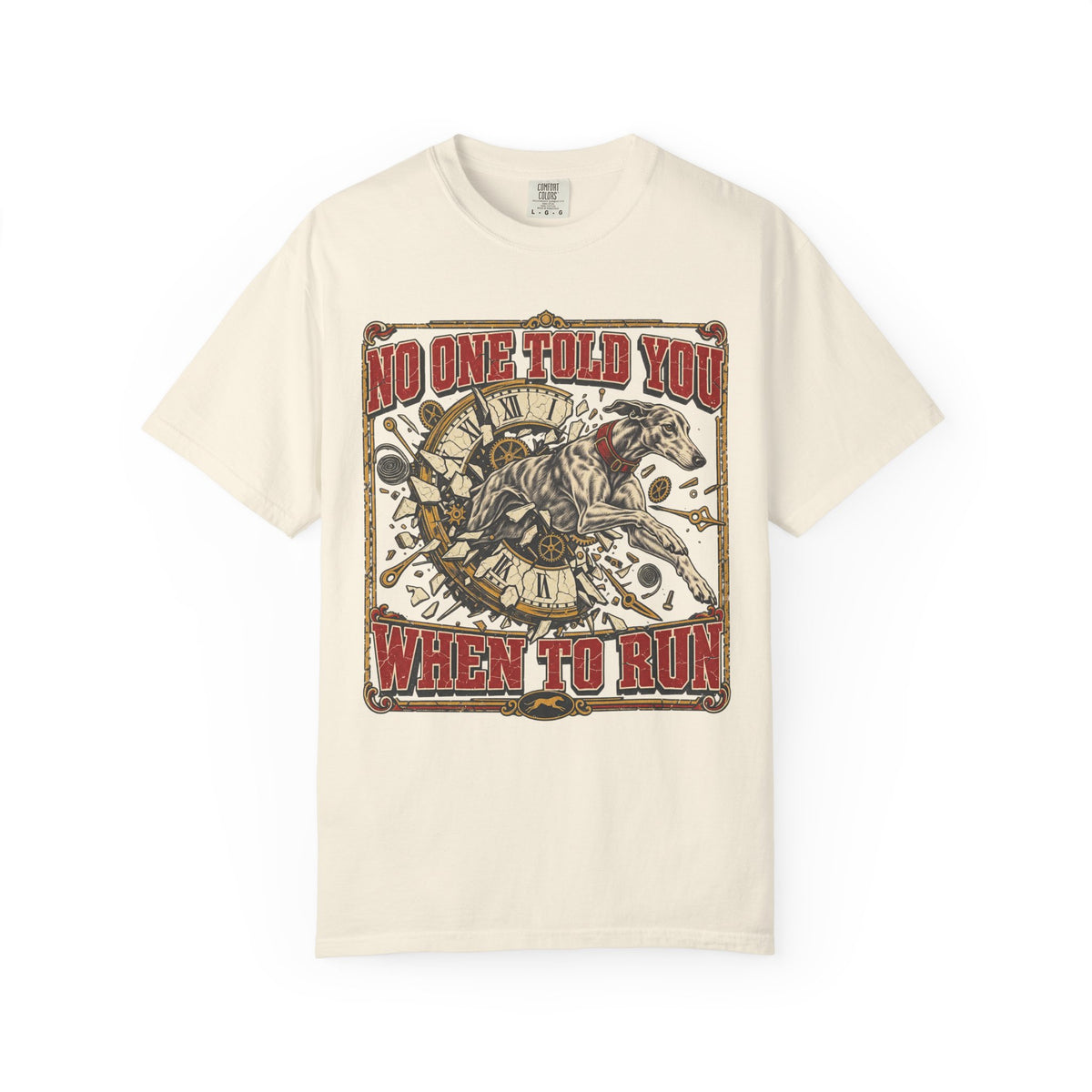 No One Told You When To Run T-shirt in Ivory, front view