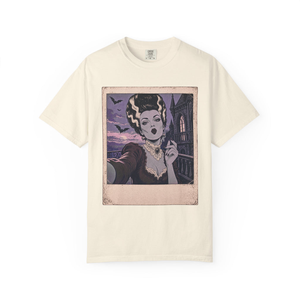 Bride Monster Selfie T-shirt in Ivory, front view