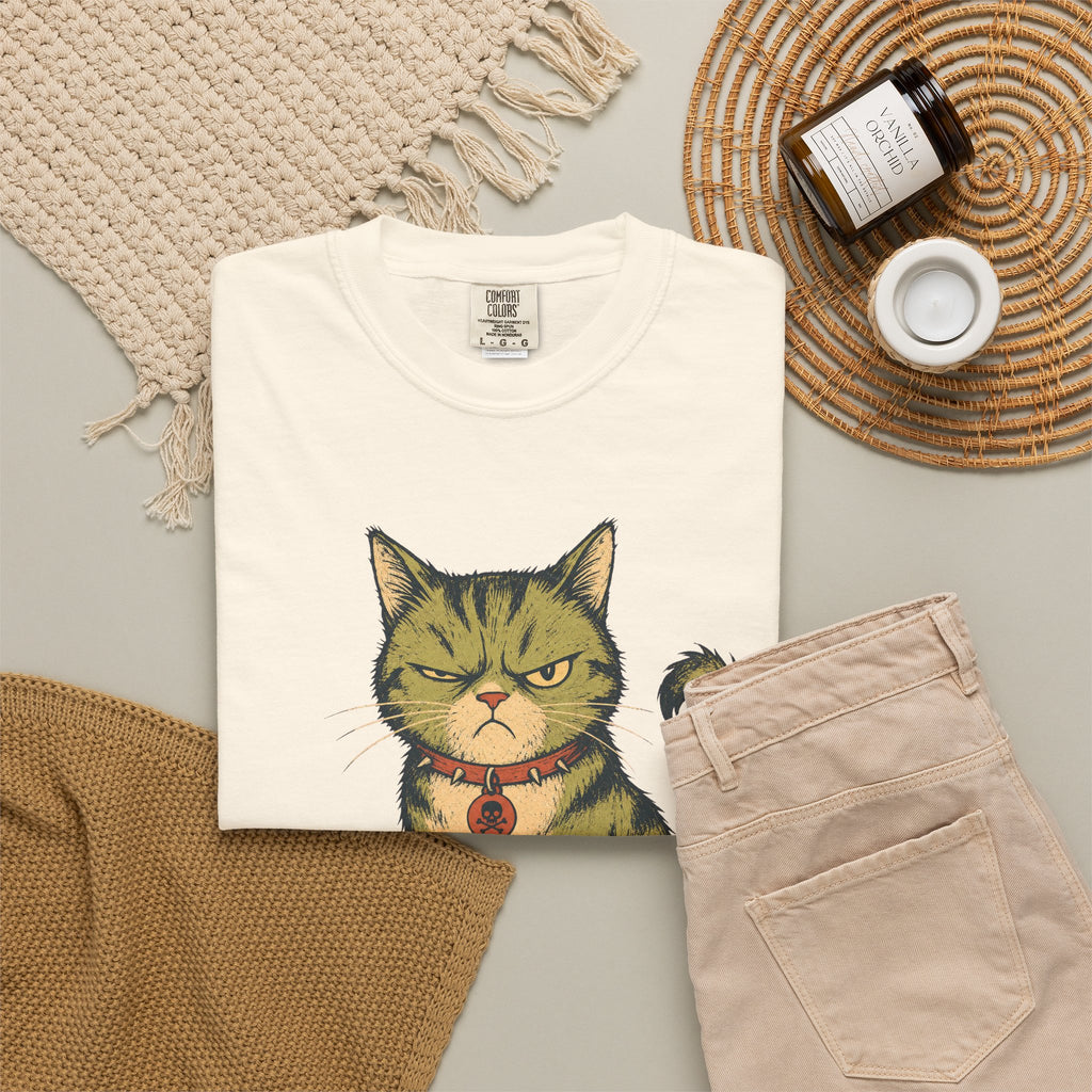 You Disgust Me T-shirt in Ivory, flat lay view
