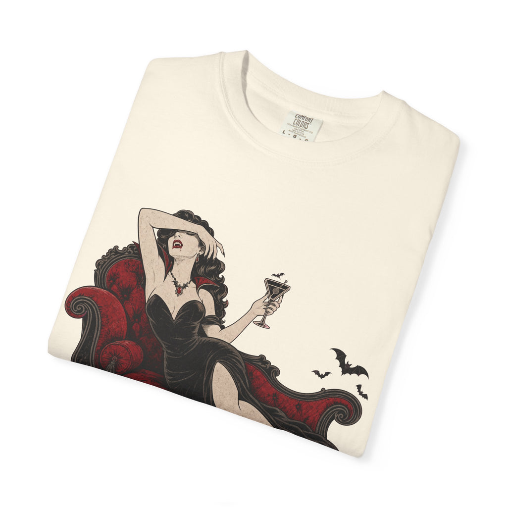 Bite Me Darling T-shirt in Ivory, folded view