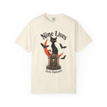 Nine Lives Zero Patience T-shirt in Ivory, front view