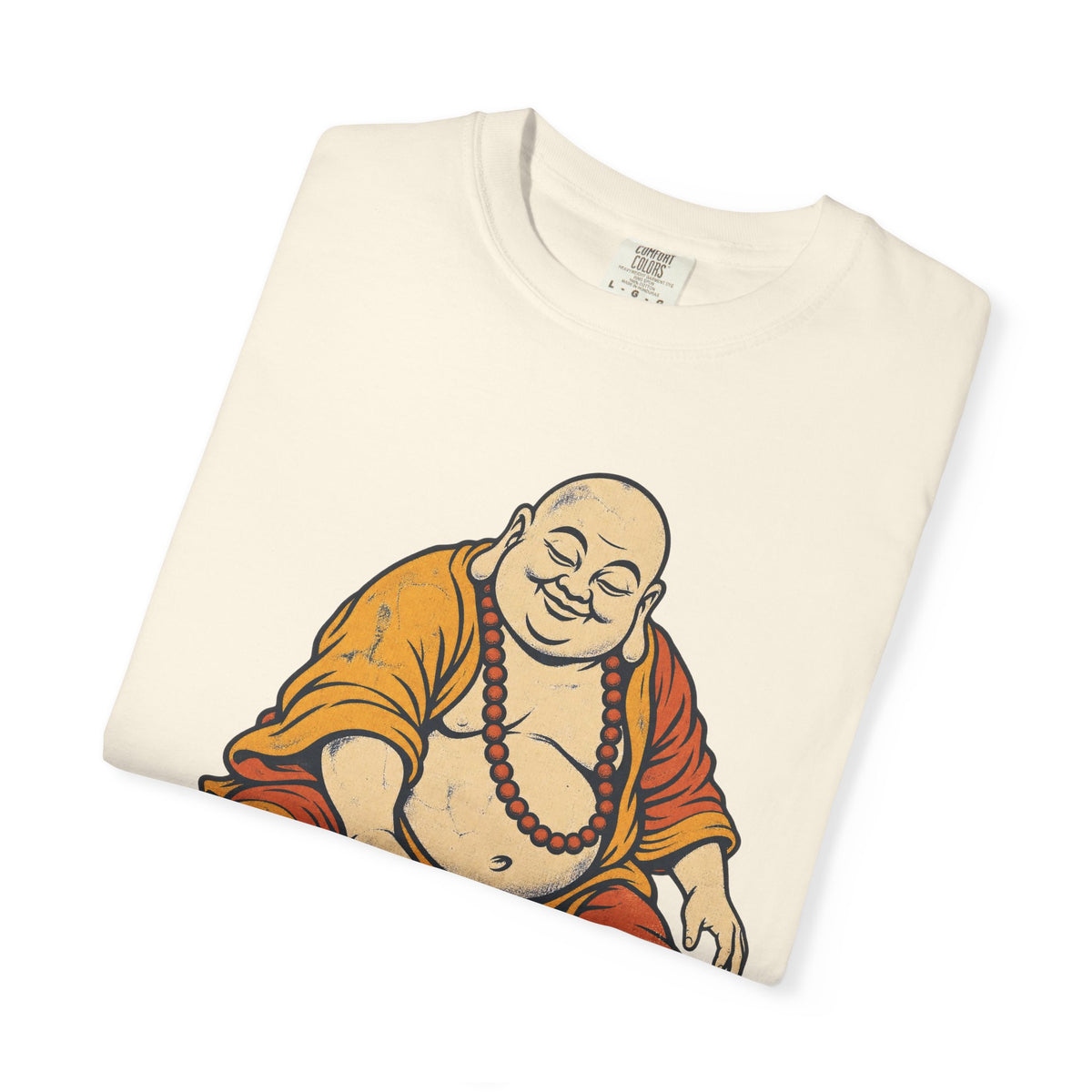 Buddha Basketball T-shirt in Ivory, folded view