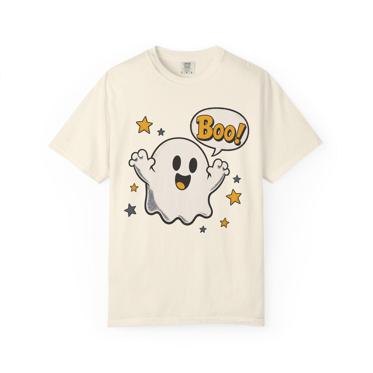 Boo Ghost T-shirt in Ivory, front view