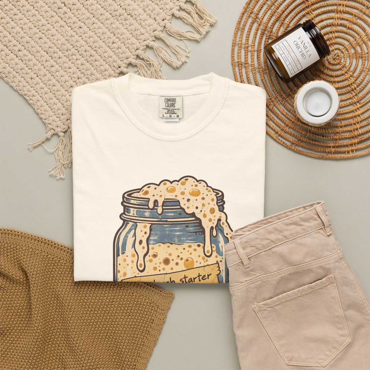 It's Growing On Me T-shirt in Ivory, flat lay view