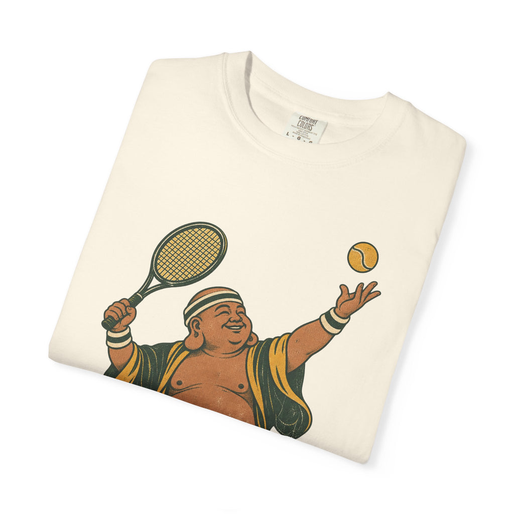Tennis Buddha T-shirt in Ivory, folded view