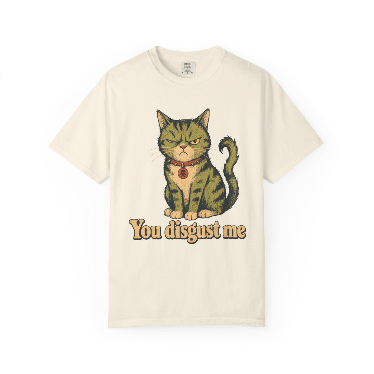 You Disgust Me T-shirt in Ivory, front view