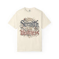 Your Strength Is My Weakness T-shirt in Ivory, front view