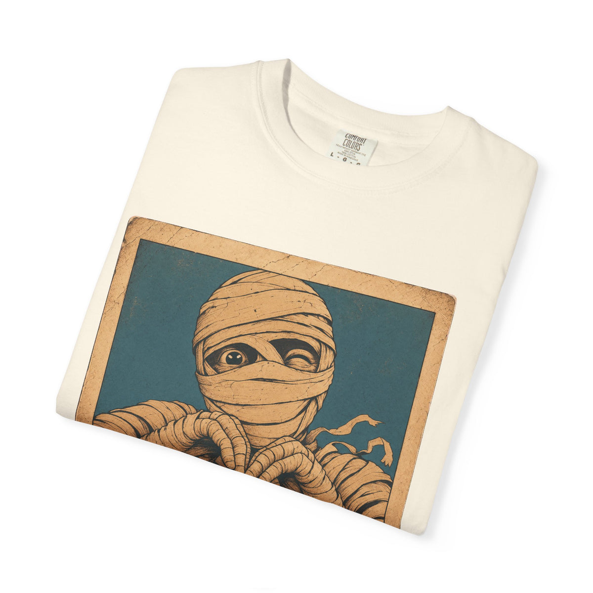 Mummy Selfie T-shirt in Ivory, folded view