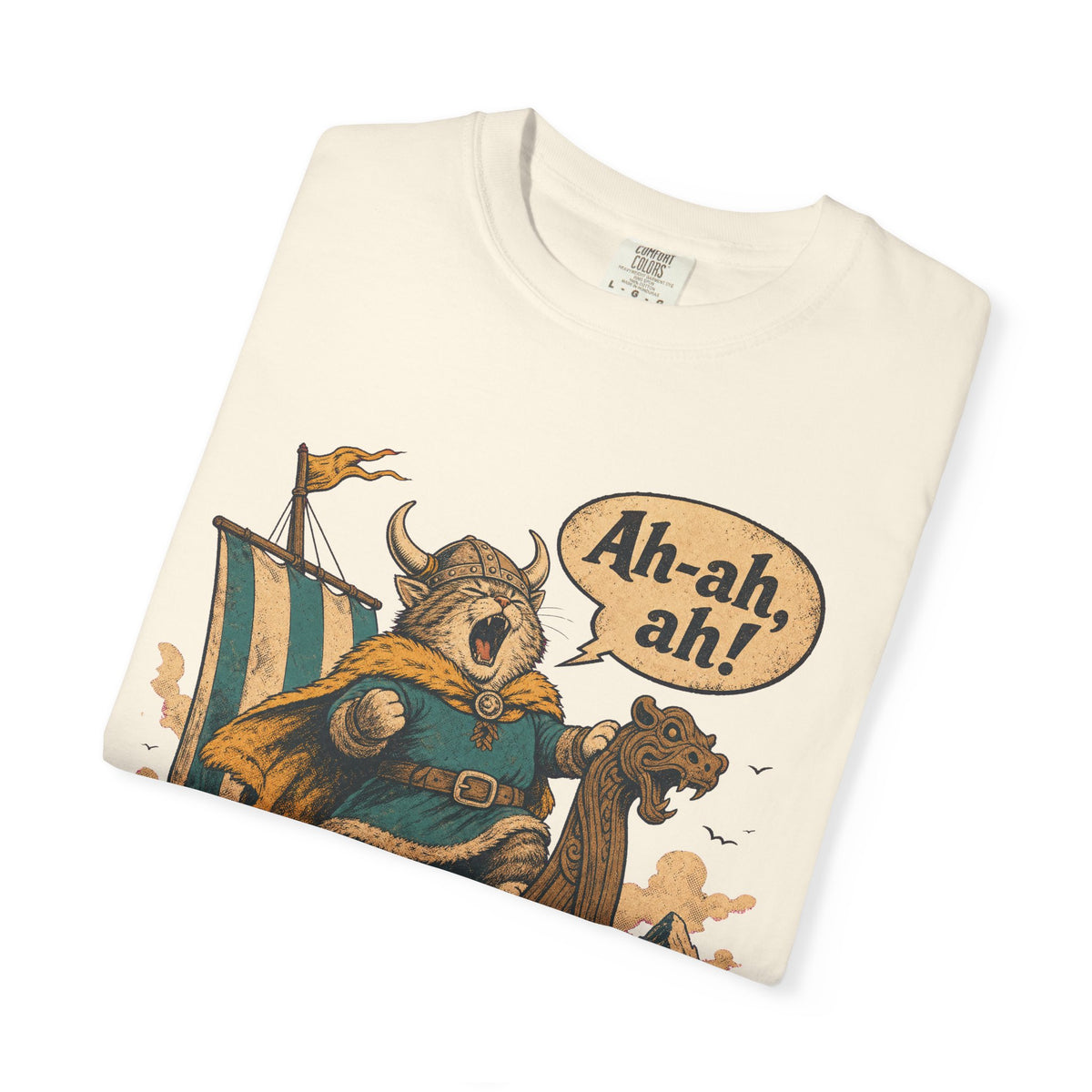 The Land Of Ice And Snow T-shirt in Ivory, folded view
