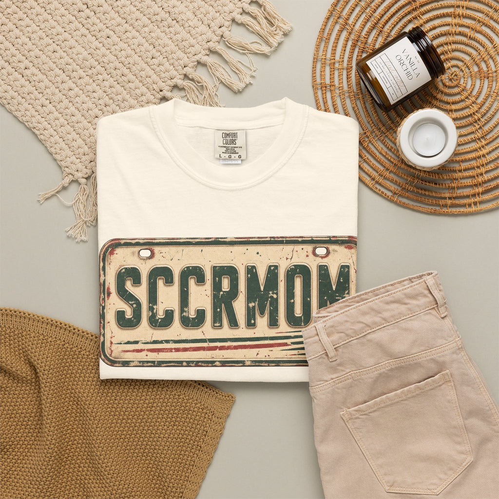 SCCRMOM T-shirt in Ivory, flat lay view