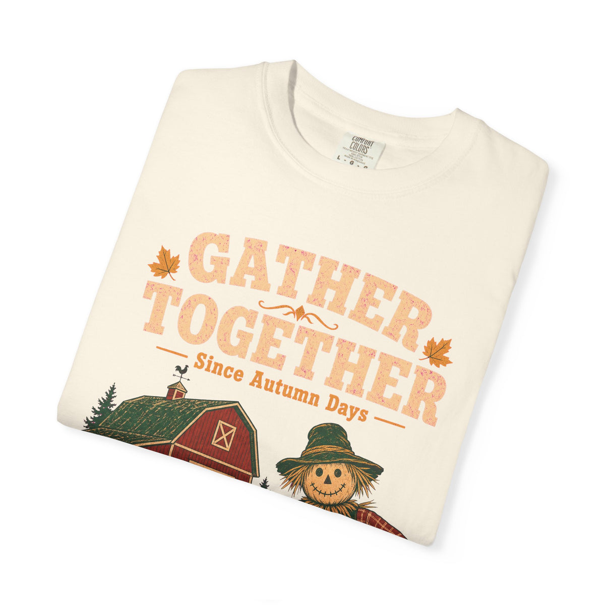 Gather Together T-shirt in Ivory, folded view