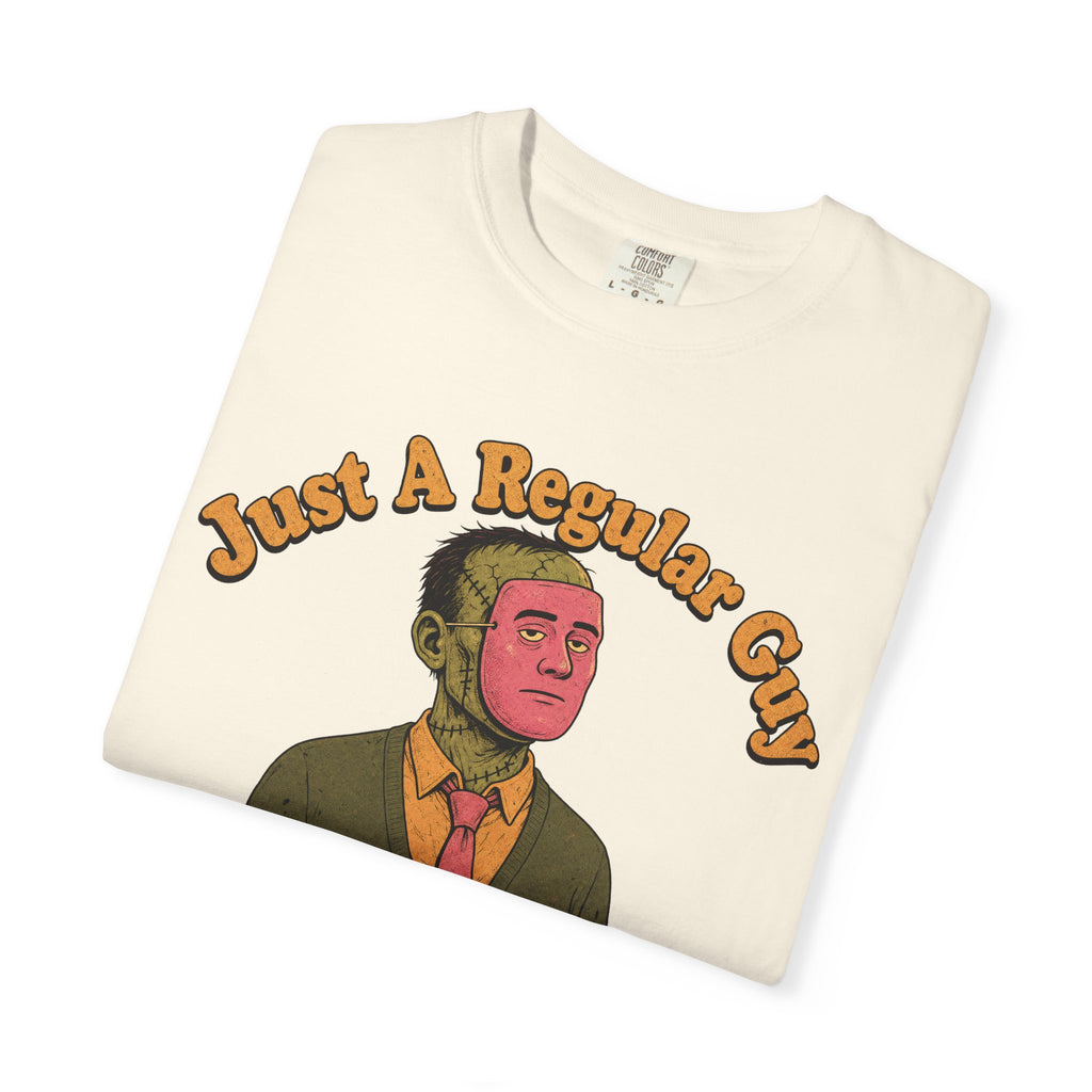 Just A Regular Guy T-shirt in Ivory, folded view