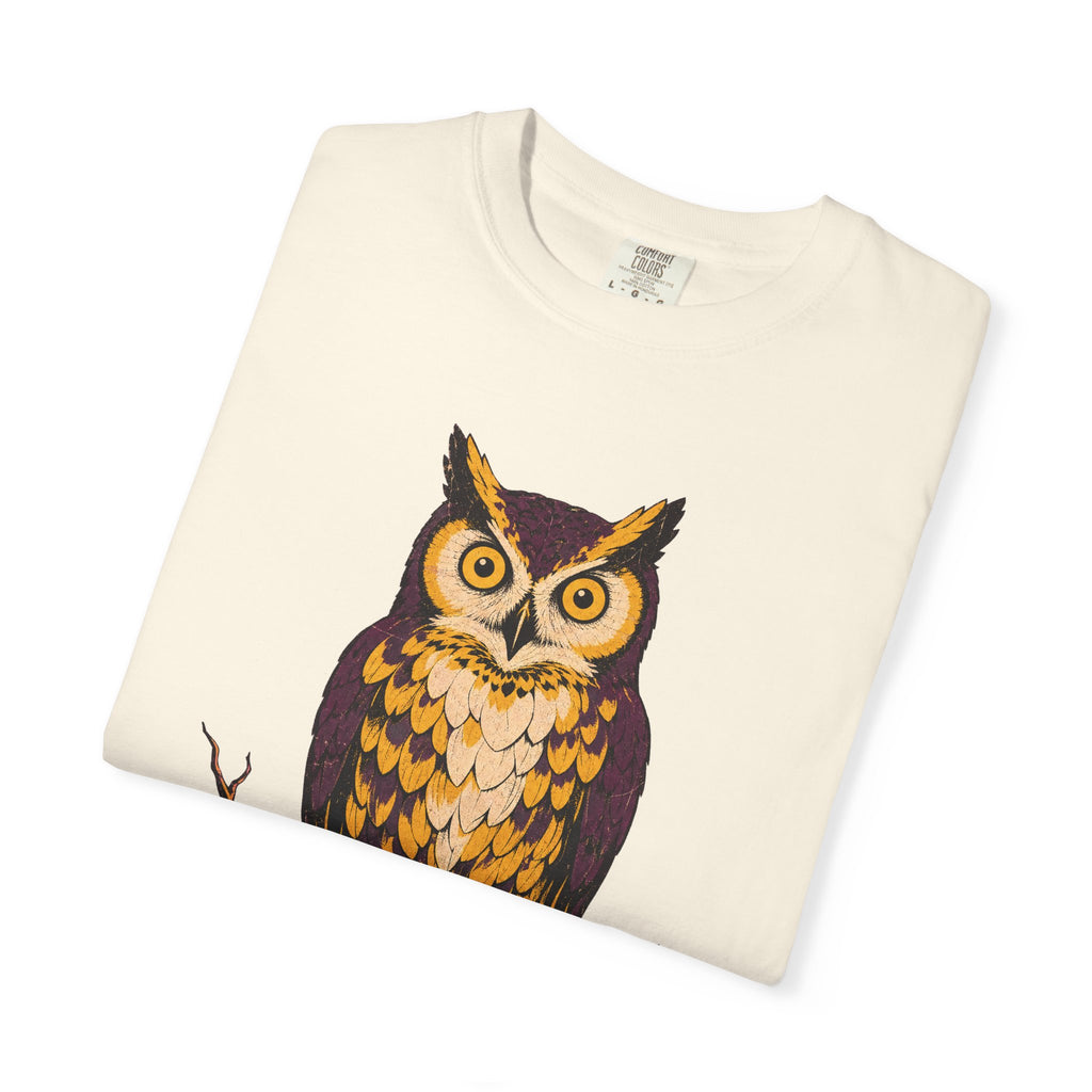 Not Everything Hoots At Night T-shirt in Ivory, folded view