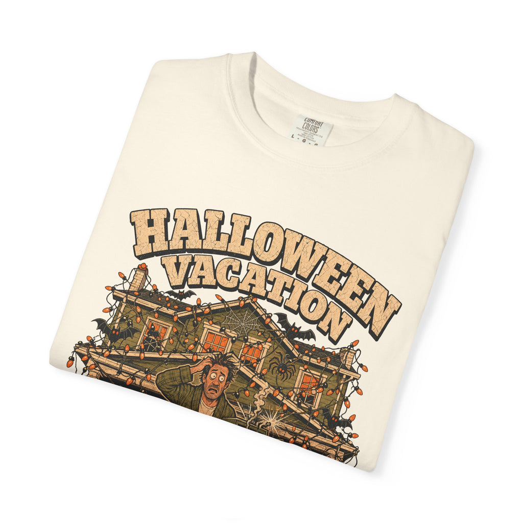 Halloween Movie Parody T-shirt in Ivory, folded view