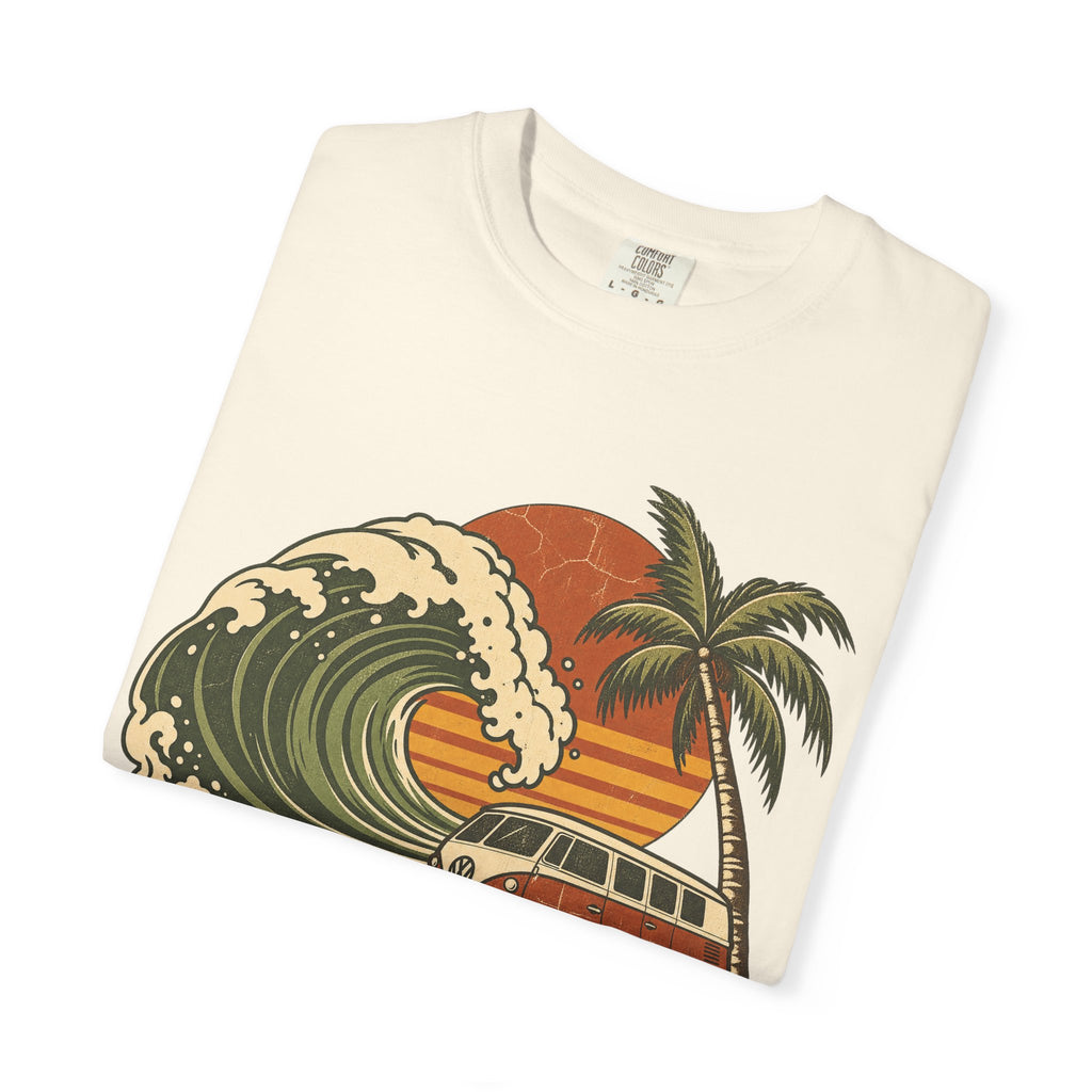 Surf Van Wave T-shirt in Ivory, folded view