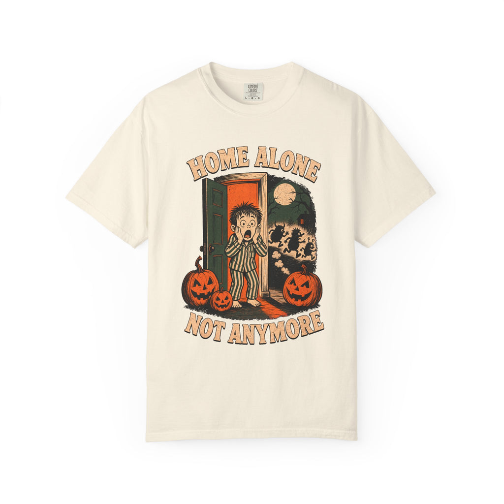 Home Alone Not Anymore T-shirt in Ivory, front view