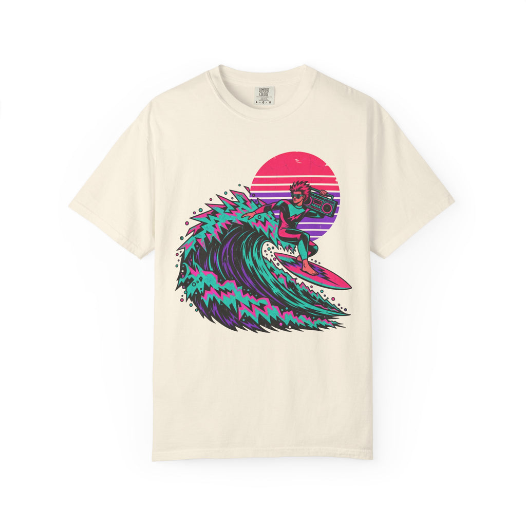 80s Surf Wave T-shirt in Ivory, front view