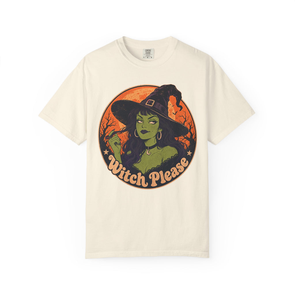 Witch Please T-shirt in Ivory, front view