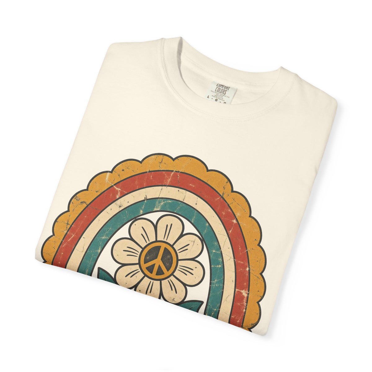 Blessed T-shirt in Ivory, folded view