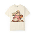 Buddha Baking Cake T-shirt in Ivory, front view