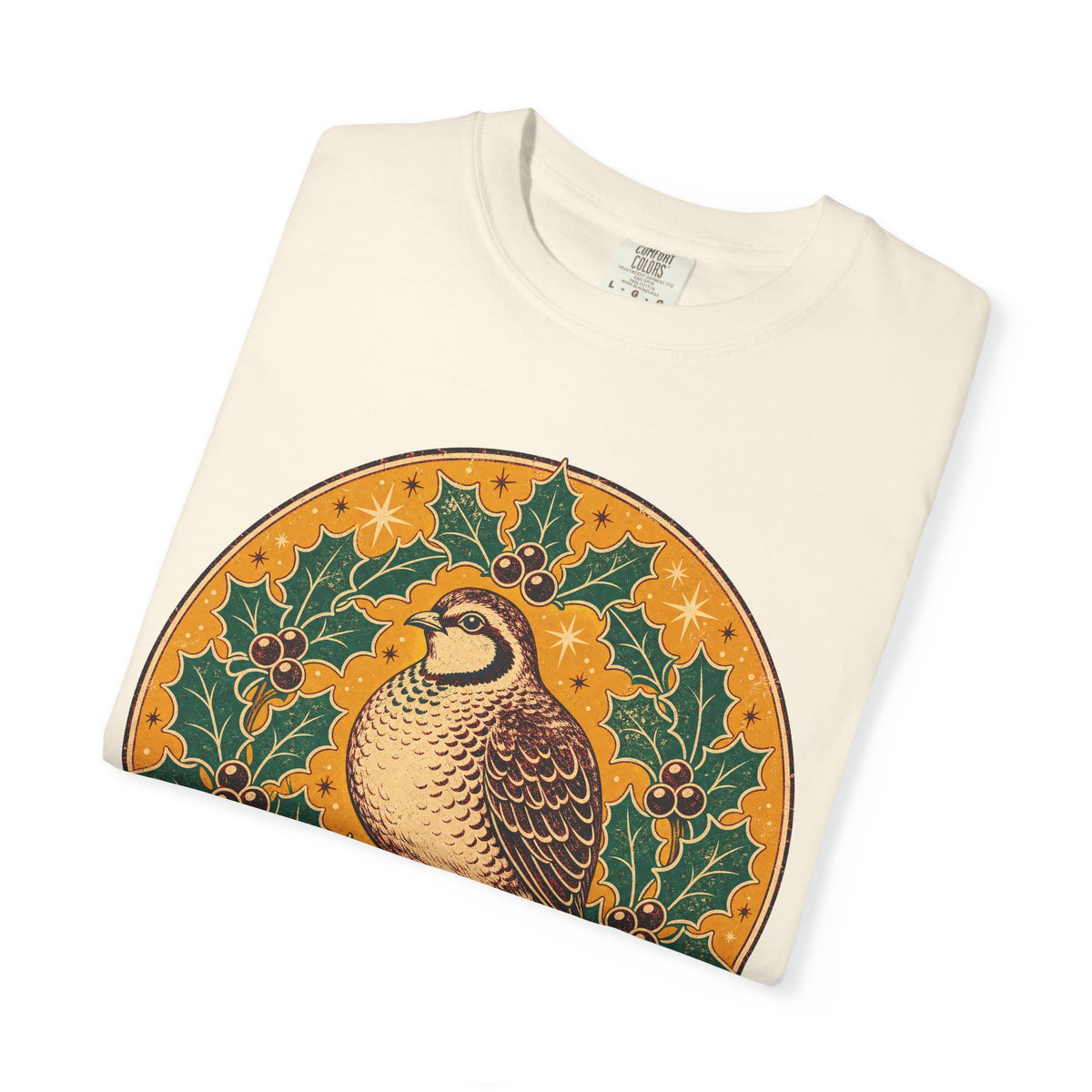 Merry Christmas T-shirt in Ivory, folded view