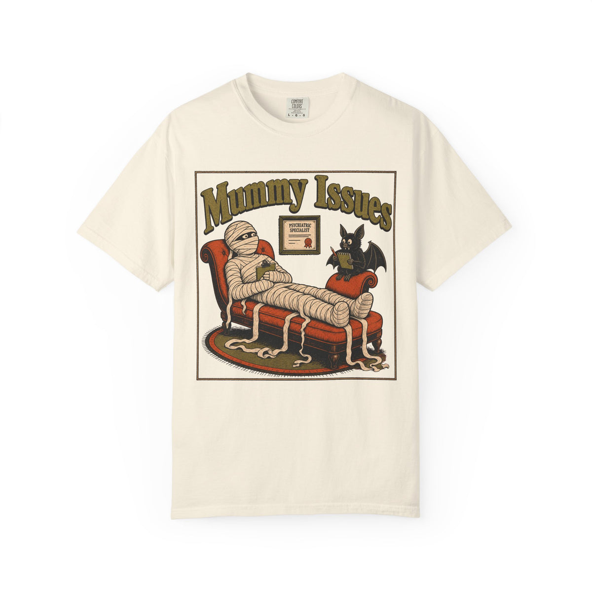 Mummy Issues T-shirt in Ivory, front view