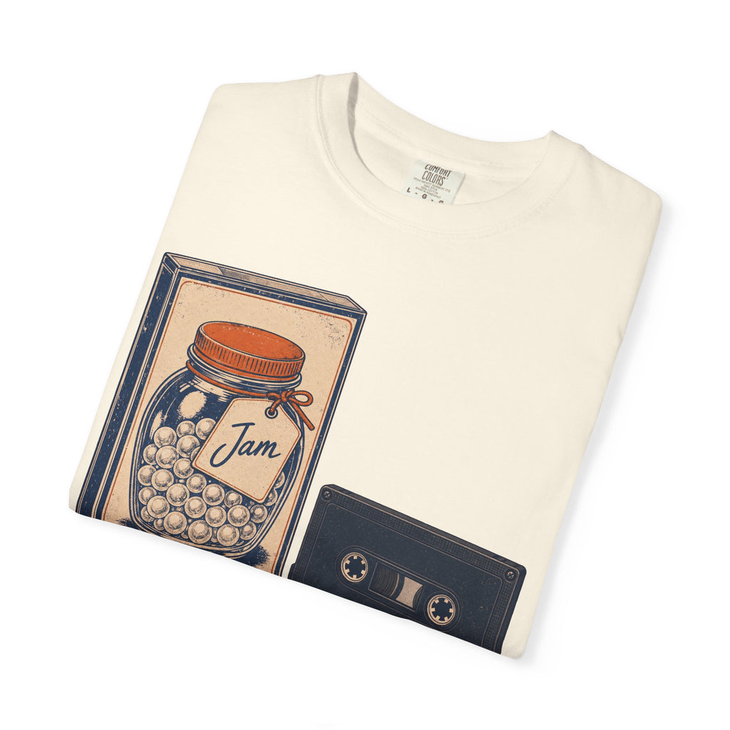 Pearl Jar Cassette Tape T-shirt in Ivory, folded view