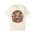 Doomscrolling Buddha T-shirt in Ivory, front view