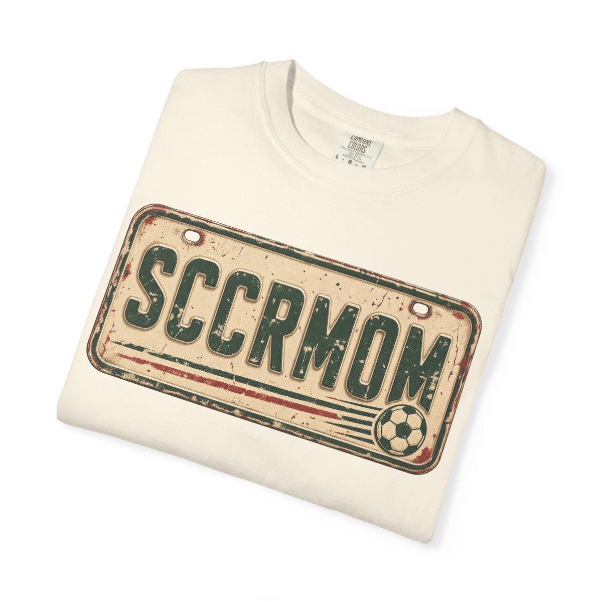 SCCRMOM T-shirt in Ivory, folded view