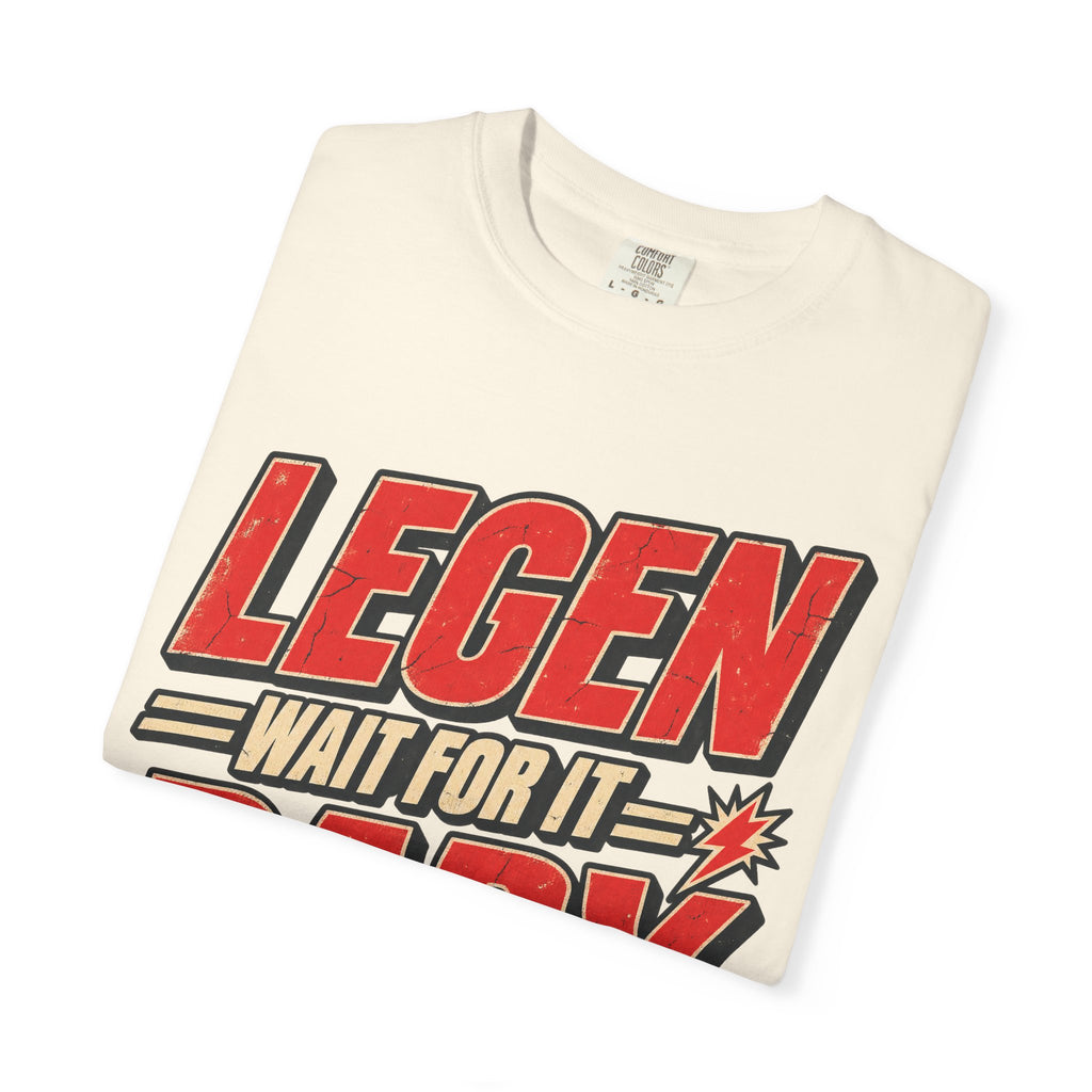 Legendary Wait For It T-shirt in Ivory, folded view