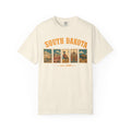 South Dakota Postage Stamp T-shirt in Ivory, front view