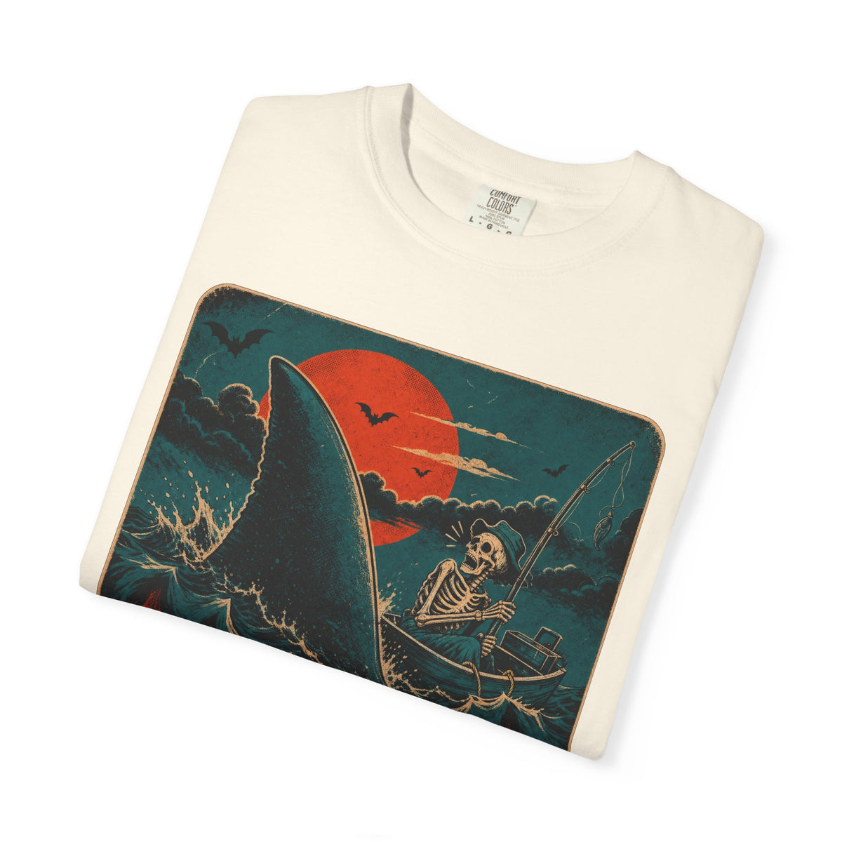 Halloween Film Parody T-shirt in Ivory, folded view