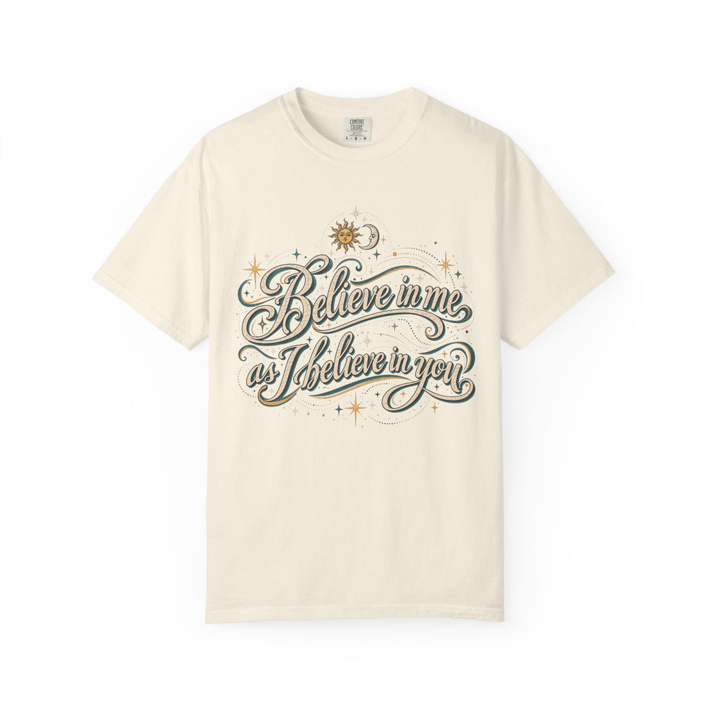 Believe In Me T-shirt in Ivory, front view